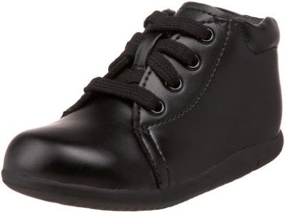 Stride Rite Girls SRTech Kids' Elliot Sneaker, Black Leather, 5 Toddler