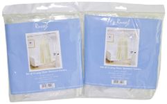 H&L Russel Peva Long Garment Covers, Set of 2 with 2 Covers Each, Clear