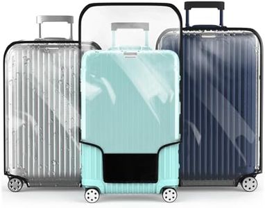 YHOUSE Suitcase Covers For Luggage, 28 Inch Clear PVC Luggage Covers Protector Full Thicken Transparent Waterproof Suitcase Sleeve With Large Velcro for 20"-30" Wheeled Suitcases