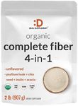 DEAL SUPPLEMENT Organic Fiber Powder Supplement, 2lbs – with Psyllium Husk, Chia Seed, Inulin, & Acacia – Daily Fiber for Adults – Rich in Prebiotics for Gut & Digestive Health – Unflavored, Non-GMO