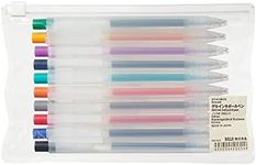 Smooth Gel Ink Ballpoint Pen Knock Type Set 0.5mm 10-color