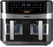 Tower, T17100, Vortx Vizion 9L Dual Basket Air Fryer with Digital control panel & 10 One-touch Pre-sets, Black
