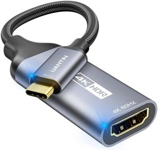 UANTIN USB C to HDMI Adapter [4K@60Hz] High-Speed USB Type-C 3.1 to HDMI 2.0 Female Converter [Thunderbolt 3/4 Compatible] for iPhone 15 Series, MacBook Pro/Air, iPad, Galaxy S8-S23, Other USBC Laptop