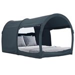 Bed Tent Dream Tents Bed Canopy Shelter Cabin Indoor Privacy Warm Breathable Pop Up Bunk Twin Size for Kids and Adult Patent Pending PitchBlack(Mattress Not Included)