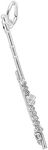 Rembrandt Charms Flute Charm, Sterling Silver