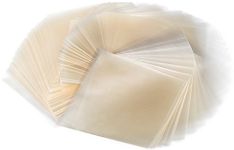 Crinklee Clear Caramel, Candy and Chocolate Wrappers, Natural Cellophane, 1000 Square Sheets, 4.25x4.25 Inches