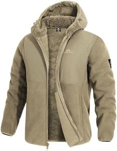 Pioneer Camp Men's Polar Fleece Jacket Sherpa Lined Warm Full Zip Up Hoodie Heavyweight Winter Jacket with Hood Outerwear