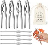 8 Pcs Lobster Crackers and Picks Set, Crab Leg Cracker Tools, Stainless Steel Seafood Crackers & Forks Nut Cracker Set