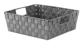 Whitmor Woven Strap Shelf Tote Savvy Gray