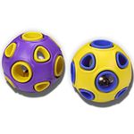 Dog Balls with Bell Sound, [2 Pack] Rubber Bouncy Fetch Ball for Medium Large Dogs, 3” Interactive Pet Chew Toys