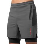 Hayabusa Layered Performance Shorts - Men - Dark Grey