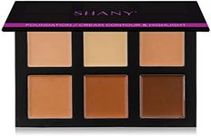 SHANY Foundation Cream Contour & Highlight Makeup Palette with Mirror - 6 Color Foundation Palette - FOUNDATION