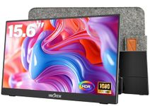 InnoView Portable Monitor 15.6" 1080P Portable Monitor for Laptop with Protective Sleeve Built-in 90° Adjustable Stand USB C HDMI Ultra-Slim Laptop Screen Extender for MacBook Phone PS Xbox Switch