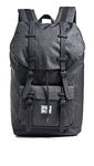 Herschel Supply Unisex-Adult Little America Backpack, Black Crosshatch/Black, Classic 25.0L