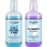 Mylee Nail Gel Polish Prep Wipe + Remover Cleanser UV LED Manicure Acetone 2x250ml by Mylee