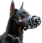 Woofy Dog Mouth Cover Muzzle Guard with Adjustable Strap Buckle Muzzle Ideal for Stopping Biting, Barking and Chewing Aggressive Dog Big Size - Black (No-5, X-Large)