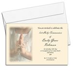 10 Personalised Girls 1st First Holy Communion Invitations N15