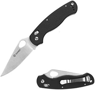 Ganzo G729-BK Folding Pocket Knife 440C Stainless Steel Blade G10 Anti-Slip Handle Hunting Fishing Camping Folder Outdoor EDC Knife (Black)
