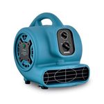 XPower Centrifugal Air Mover, Carpet Dryer, Floor Fan, Blower, Stackable, Daisy Chain, for Water Damage Restoration, Janitorial, Plumbing, Home Use (Blue, P-250NT 700CFM)