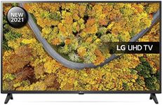 LG 43UP75006LF 43 inch 4K UHD HDR Smart LED TV (2021 Model) with Freeview Play, Prime Video, Netflix, Disney+, Google Assistant and Alexa compatible, Ceramic Black