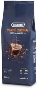 DeLonghi Café en Grano Natural 1kg Caffé CREMA 100% Arabica para Moler y para Cafetera Superautomática - Café de Tueste Ligero, Intensidad 4/6, Aroma 3/6 y Sabor Dulce con Toques de Caramelo