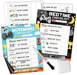 Video Game Daily Schedule for Kids Schedule Board for Home - Reward Chart Bedtime Routine Chart for Toddlers, Morning Routine Chart for Kids Routine Chart, Toddler Daily Routine Chart for Kids