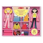 Melissa & Doug Magnetic Dress-Up Dolls for 3 Year Olds Girls Toys | Crafts Sets Girls & Boys | Fashion Wooden Dolls Craft Kits for Kids Age 3 + | Magnetic Dress Up Dolls for Girls Age 6, 5, 4, 3