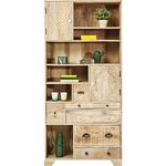 The Attic Duns Bookshelf|Multipurpose for Living Room Bed Room Study Kitchen|Solid Mango Wood|Natural Matte Finish