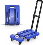 ACHAL Multipurpose Folding 150kg Weight Load Capacity Luggage Moving Trolley Durable 6 Wheel Luggage cart Hand Truck Cart for Personal Luggage Lifting