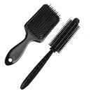 Hair Types & Styles Paddle and Round Hair Brush Straightener For Women/Men Hair Stylists Professional Styling Comb Set Variety Pack Great (free, 2 pcs)