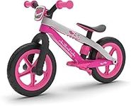 Chillafish CPMX02 BMXie 2 with Integrated Footrest and Footbrake BMX Styled Balance Bike & Airless Rubberskin Tires, Pink, Brake