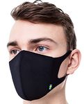 Airinum Lite Air Mask - Lightweight Face Mask with Filter and Elastic Ear Loops, Reusable Mask for Outdoor Activities, Cycling, Travel | 2 Filters and Head Clip Included (XS, Stormy Black)