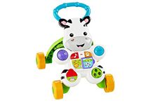 Fisher-Price Zebra DLD80 Push Up First Steps Educational Electronic Toy with Music and Sounds Suitable for Children from 6 Months