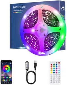 LED Strip Light, Music Sync 6m/19.7ft LED TV Backlights for 70-85 inch TV, Smart Ambient Lights with Bluetooth App & Remote Control, USB Powered for Bedroom, Kitchen, Ceiling, Gaming, Home Decoration