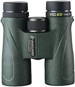Vanguard Binocular VEO ED 10X42 I Composite Carbon Fibre Material, ED Glasses, 100% Waterproof and Fog Proof I Neck Strap I Soft Bag, Black