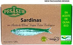 SolDiMar Pesasur Sardines in Organic Extra Virgin Olive Oil 120g (Pack of 5)