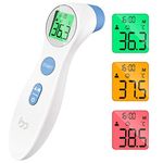 Forehead Thermometer for Adults Kids, Non Contact Touch Infrared LCD Display Digital Baby Thermometers Body Temperature Thermometer, White