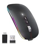【Upgrade】LED Wireless Mouse, Slim S