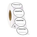 Counted Inventory Label,2 Inch Permanent Adhesive Labels,Warehouse Inventory Control Stickers for Shipping and Inventory,500 Pcs