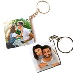 WEHATKE personalized photo combo keychain for couples | customized mdf wooden keyring