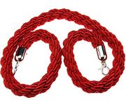 1.5M Twisted Red Queue Barrier Rope Divider Crowd Control Stanchion Barrier Rope with Hook