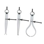 JAIBROS Spring caliper inside outside divider 8 inch set of 3 types