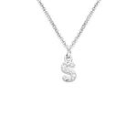 bifriend S925 Silver 26 Initial English Letter Crystal Chain Necklace For Women Girl Best Gift (S)