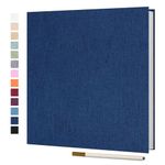 Vienrose Photo Album Scrapbook Album 40 Pages Linen Hardcover 28x27 cm for Wedding Baby Family Travel,Blue