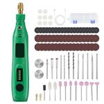 Cordless Rotary Tool with 105pcs Accessories - 3.7V 5-Speed 3600-18000 RPM Mini Electric Grinder, USB Rechargeable for DIY Work Engraving, Carving, Cutting, Polishing, Drilling, Cleaning, Sanding