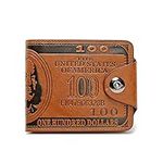 Mens Novelty US $100 Dollar Wallet Leather Bill Money Billfold Card Holder Purse