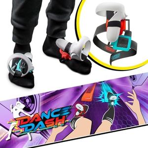 Rebuff Reality Trackstraps for Meta Quest 2 Controller + Dance Dash Game Demo Card, Compatible with Quest 2&Pro, Rift S, Full Body Immersion VR Accessory for Rezzil, Final Soccer, Feet saber