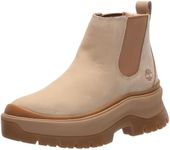 Timberland Women's Roxie Lane Mid Fashion Boot, Light Beige Nubuck, 9