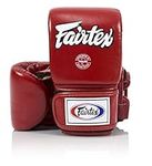 Fairtex TGO3 Muay Thai Boxing Gloves for Men, Women, Kids | Special Open Thumb Design | MMA Gloves| Premium Quality, Light Weight & Shock Absorbent Boxing Gloves (Red/Large)