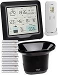 TFA Dostmann 35.1160 Rain Pro Wireless Weather Station with Rain Gauge Weather Forecast (Black with Batteries)